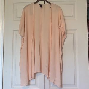 Forever 21 pink sheer kimono style cardigan | M